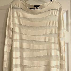 Lafayette 148 Boat-neck Knit Lightweight Sweater Size M